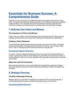 A Comprehensive Guide to Success