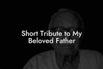 A Tribute to a Beloved Assistant |
