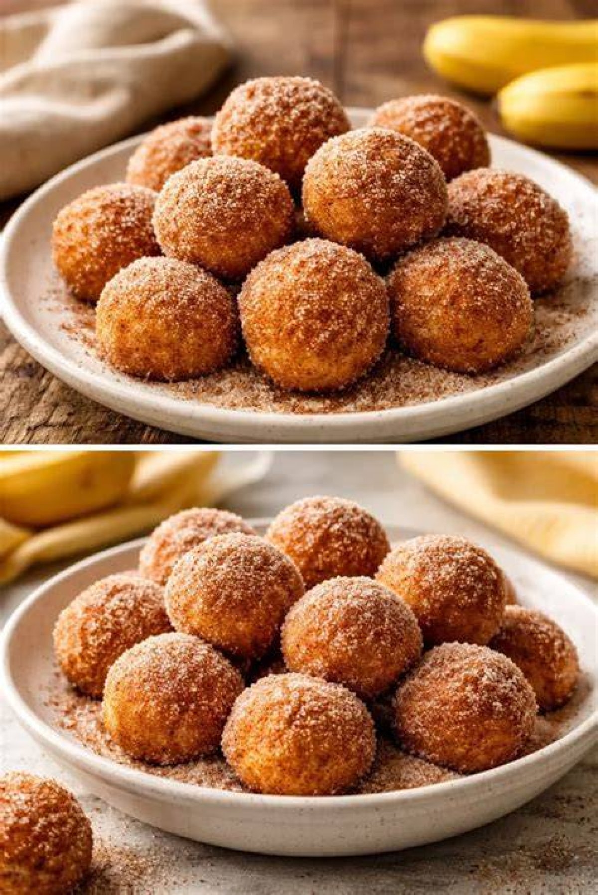 Deliciously Simple 2 Ingredient Banana Donut Holes