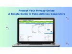 Fake Address Generators: Protect Your Privacy Online