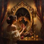 Romance Unfolds in the Mirror's Reflection: Bridgerton's Intimate Scene
