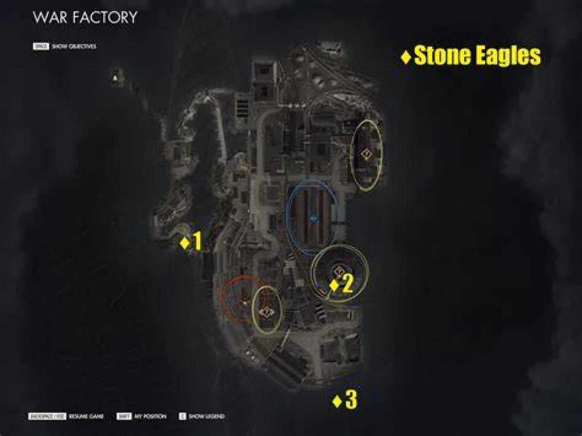 War Factory Stone Eagles Locations